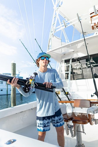 Occhiali da sole da pesca polarizzati HUK montatura media grande marrone performance - Foto 4 di 5