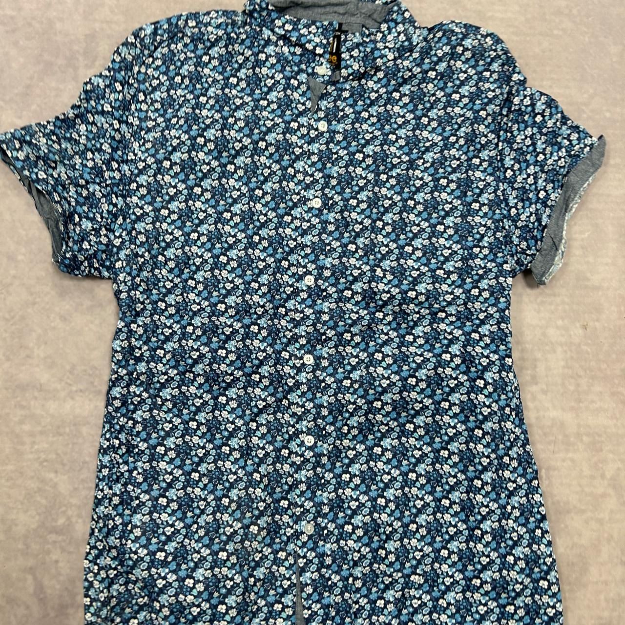 Lee Shirt flower patterned long short shirt Women's XL thumbnail 2