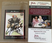 Joe Thomas *Cleveland Browns* Autograph/Signed Bowman Card - JSA COA