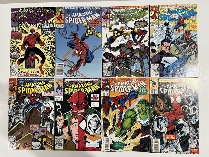 Amazing Spiderman 1990s #341 352 354 355 356 366 381 385 Lot Of 8 Nova Punisher