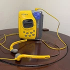 Vintage SONY Sports Walkman Cassette Player AM FM Radio WM-SXF44 Tested Working