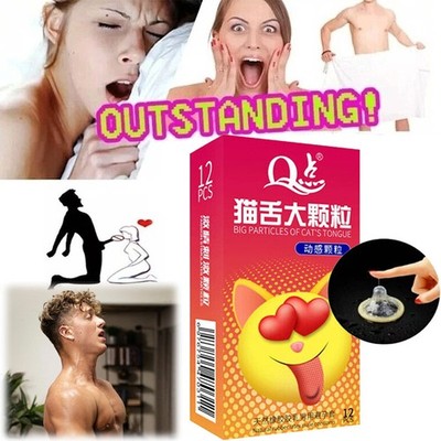 48pc adult Sensitive Orgasm Thin Latex Condoms Dotted Ribbed Stimulate Vaginal