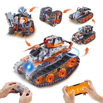 STEM Building Toys for Kids 5-in-1 554 PCS Remote Control Car Building Kit