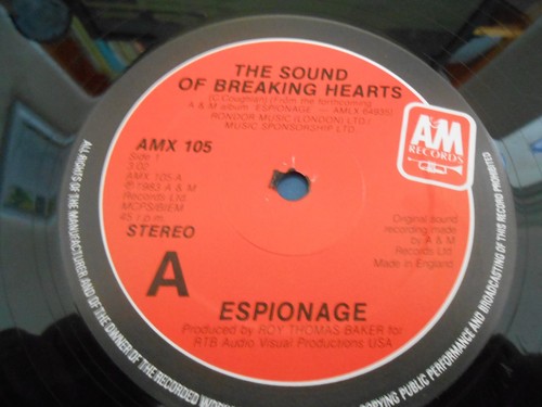Espionage - "The Sound Of Breaking Hearts / Cabaret / I Didn't Know" 12" Single - Picture 2 of 4