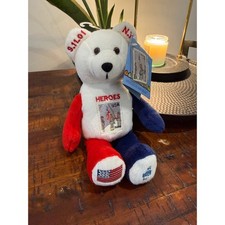 Timeless Toys NYC Heroes Stamp Bear 9/11 Memorial USPS 2002 Plush NWT patriotic
