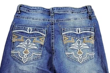 Barabas Jeans Boot Cut MEN Size 36X32 Denim Embroidered