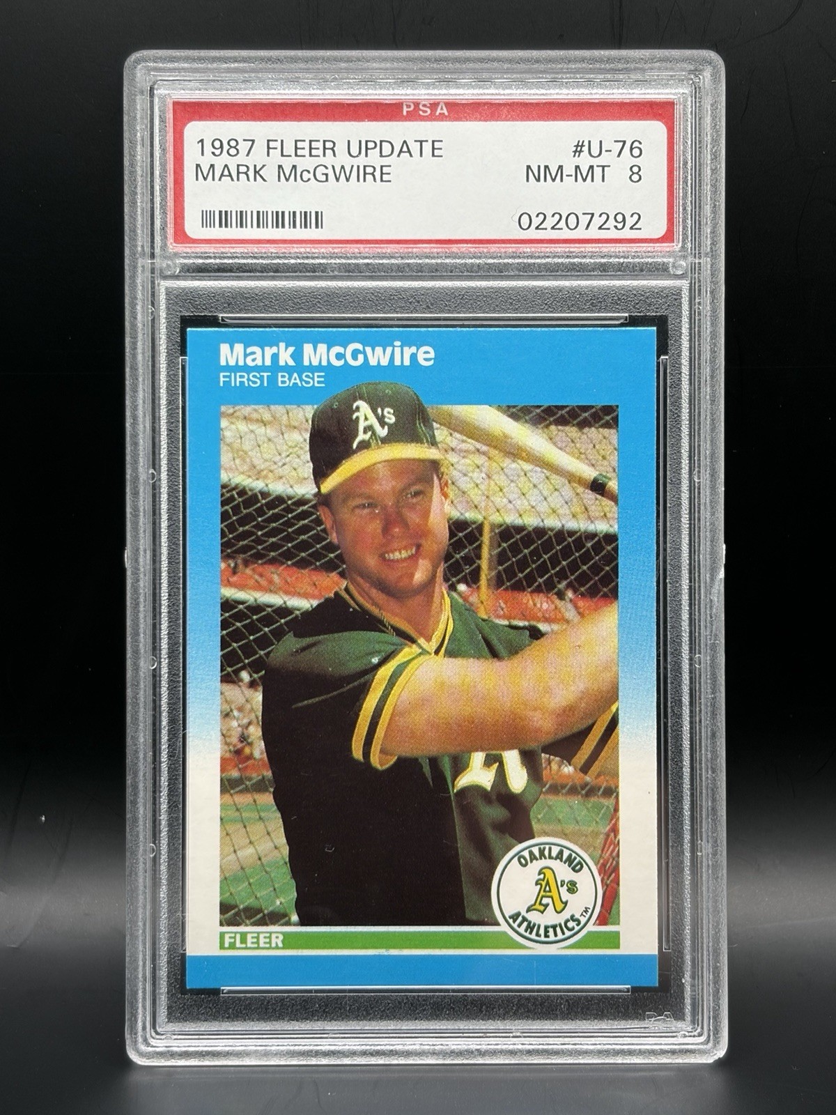 Mark McGwire | 1987 Fleer Update #U-76 (RC) | PSA 8 NM-MT