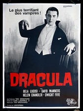 DRACULA ✯ CineMasterpieces BELA LUGOSI FRENCH MOVIE POSTER 1960's HORROR VAMPIRE