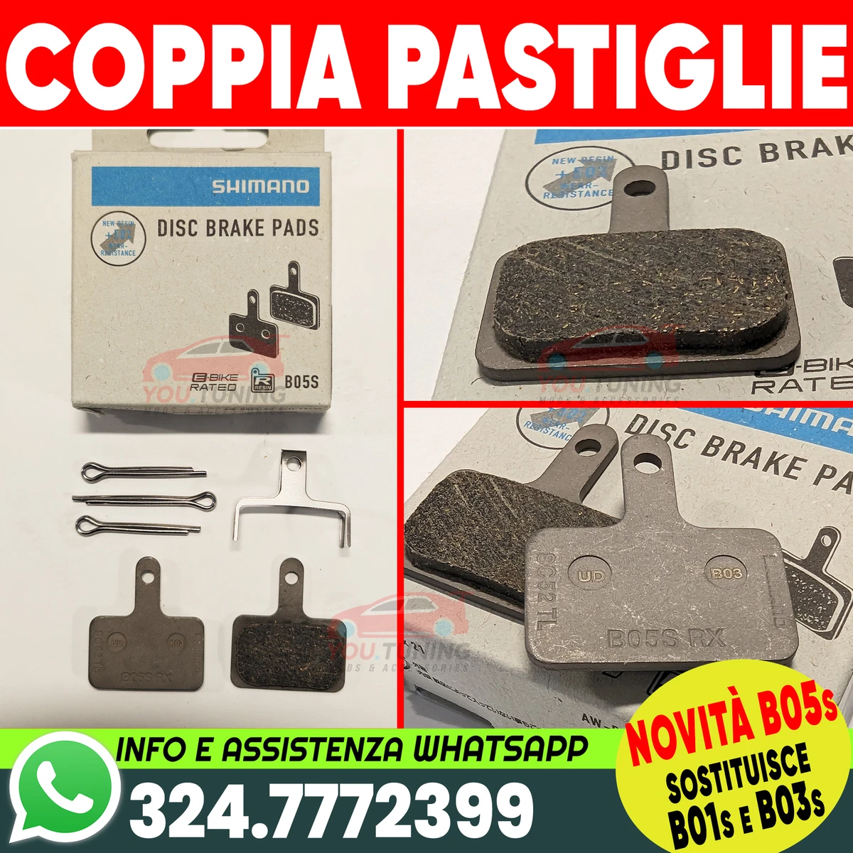 2x PASTICCHE Freno SHIMANO B05s RX B03s B01s DEORE M465 M447