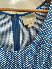 Anthropologie Maeve Dress size S blue white polka dot fit & flare sleeveless