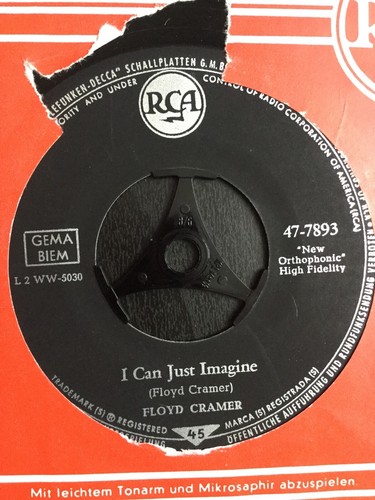 Floyd Cramer San Antonio Rose / I Can Just Imagine 7” Vinyl Single Free UK Post - Picture 4 of 4
