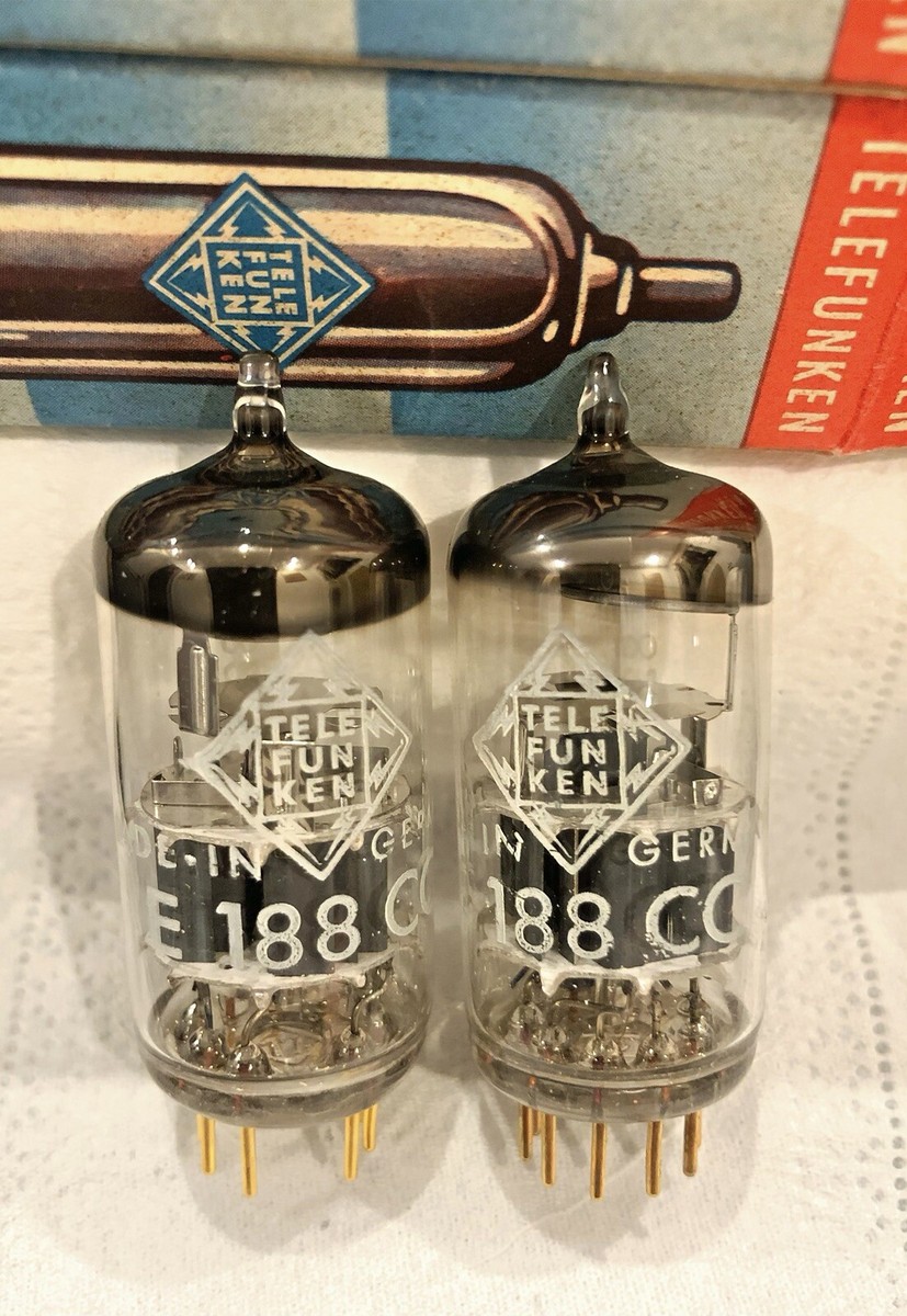 Telefunken E188CC 7308 Cca E88CC Gold Pins 1960s Super Rare NOS