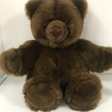 Applause Vintage 1985 Dark Brown Teddy Bear 22" Plush Animal 4158 Wallace Berrie