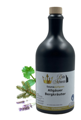 Sauna Aufguss Konzentrat 500ml - schwarzes Steinzeug - tolle Geschenkidee