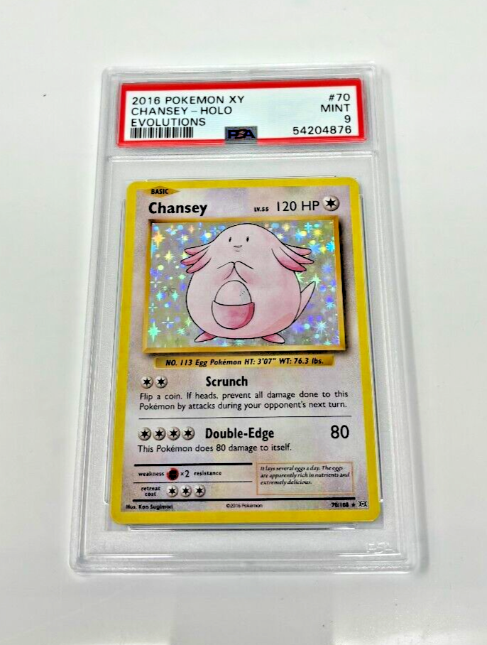 2016 Pokémon XY #70 Chansey- HOLO Evolutions MINT PSA 9 | eBay