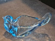 Fenton Aquamarine Blue Glass Dove Votive Candle Holder