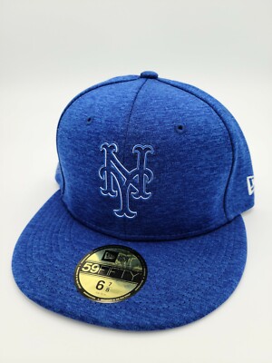 New York Mets Hat New Era 59Fifty 5950 Fitted Baseball Cap Size 6-7/8 Blue  NYM