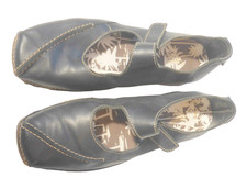 Camel Active Soho Schuhe 40,5  7 Leder schwarz Ballerina Spangenschuh Mary Jane