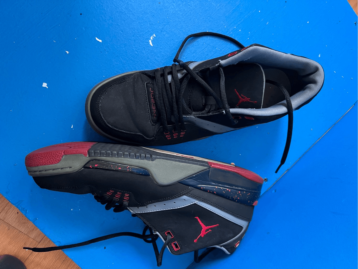 Air Jordan Flight 23 Black Gray Red 2015 Lace-Up Sneakers  display picture 2