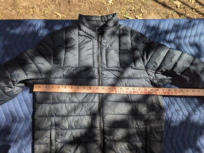 Swiss Tech Black Puffer Jacket Coat Size Small Full Zip Y2K 34-36