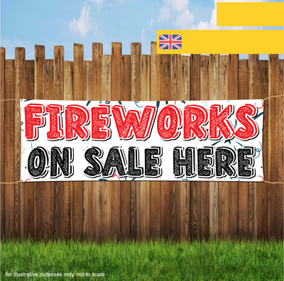 Fireworks On Sale Here Great Printed Outdoor Heavy Duty PVC Banner Sign ...