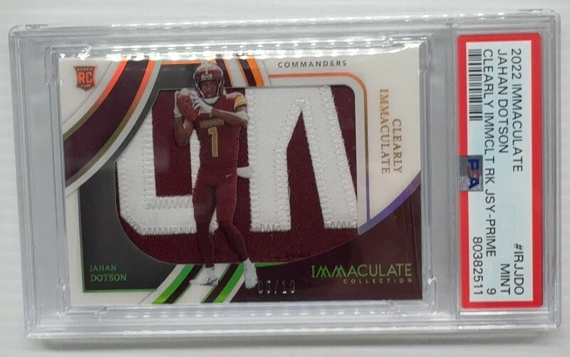 Jahan Dotson Panini Immaculate Collection Clearly Immaculate Rookie Jerseys #IRJJDO Prime