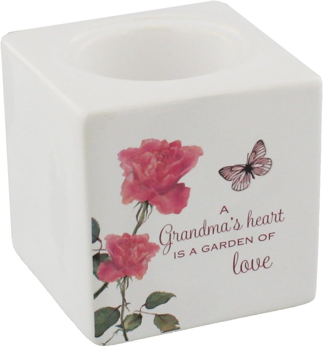 A Grandma's Heart is a Garden full of Love  Tealight candle Holder Gift Idea