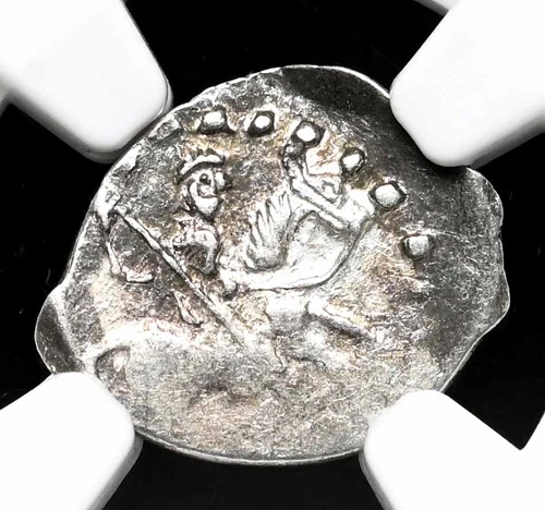 RUSSIA. Ivan IV "The Terrible", 1533-1584. Silver Kopek, Novgorod mint, NGC AU53