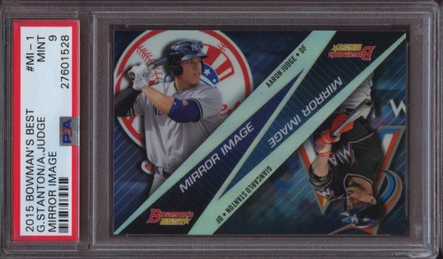 2015 Bowman's Best Giancarlo Stanton Aaron Judge Mirror Image PSA 9 Mint RC