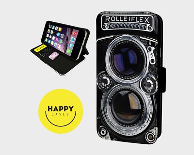 RETRO KAMERA - Kunstleder Flip Handyhülle - iPhone/Samsung