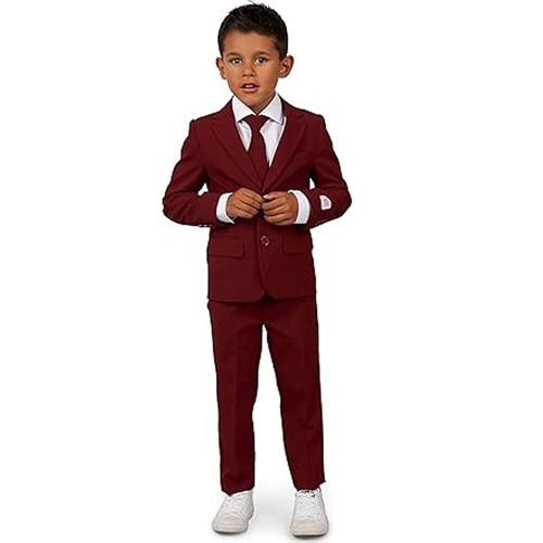 Boy's Suits 3 Pieces for Youth Boys Wedding Evening Party Formal Slim Fit Suits - Picture 3 of 27