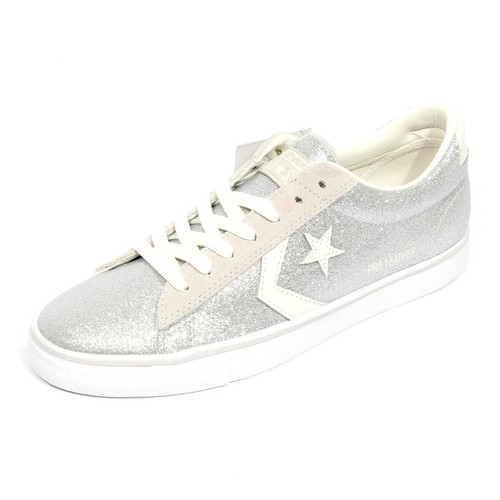 cream glitter converse
