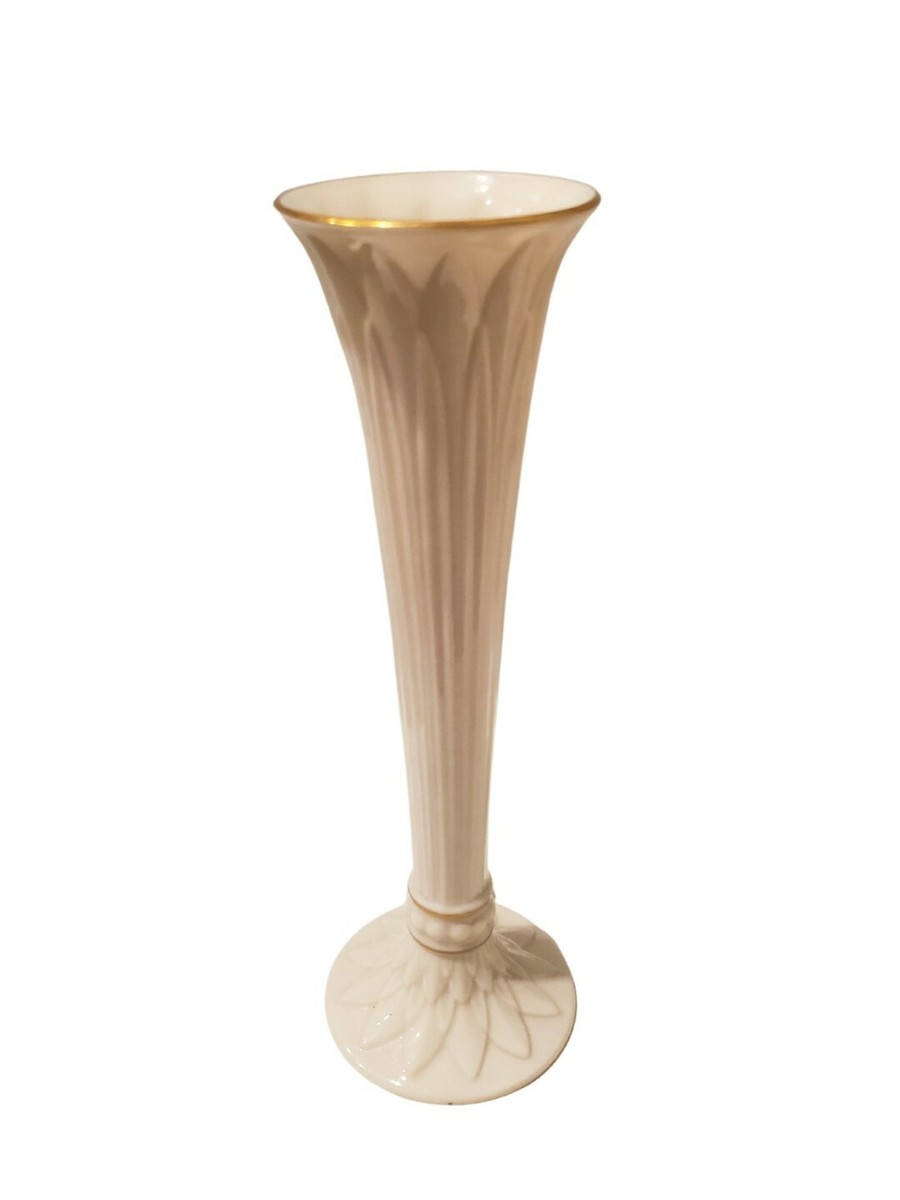 花瓶・フラワースタンド Lenox Tivoli Bud Vase 24K Gold Trim Vintage Lenox Tivoli Bud Vase 24K Gold Trim White Porcelain 9