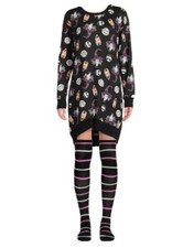 Disney The Nightmare Before Christmas Women's Nightgown Sleepshirt Socks S 4-6