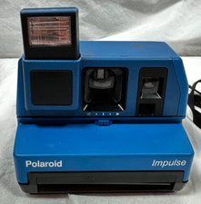 Vintage Blue POLAROID IMPULSE 600 Instant Camera Retro Photo UNTESTED t1