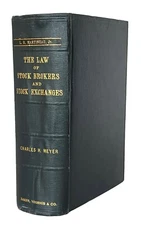 1931 Law of Stock-Brokers Stock Exchange Wall Street Commodity Exchanges ~ Rare 