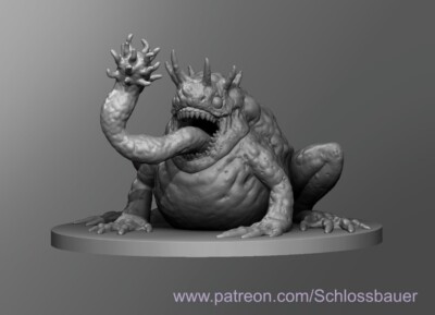 Monstrous Frog Monster Manual 28mm Scale DND D&D Tabletop Miniature SB |  eBay