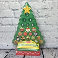 Melissa  Doug Countdown to Christmas Wooden Advent Calendar - Magnetic Tree,