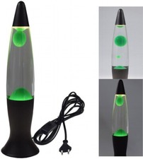 Lavalampe Glas Metallfuß inkl Leuchtmittel rot gelb blau grün lila metallic 40cm