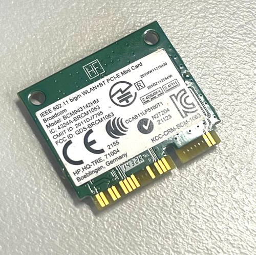 OEM Broadcom 2.4GHz 150Mbps 802.11bgn Mini PCI-E WLAN Wireless Card BCM943142HM - 第 1/4 張圖片
