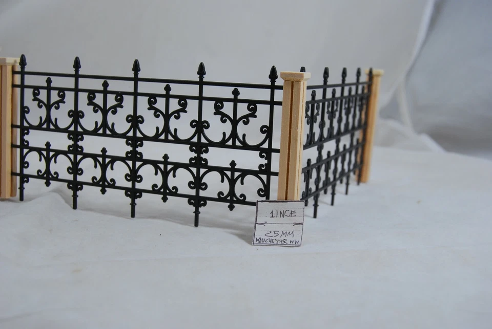 VICTORIAN FENCE POST SET 9pcs - 3-1/2" high fits C14 1/12 MWC142 - Image 4 of 4