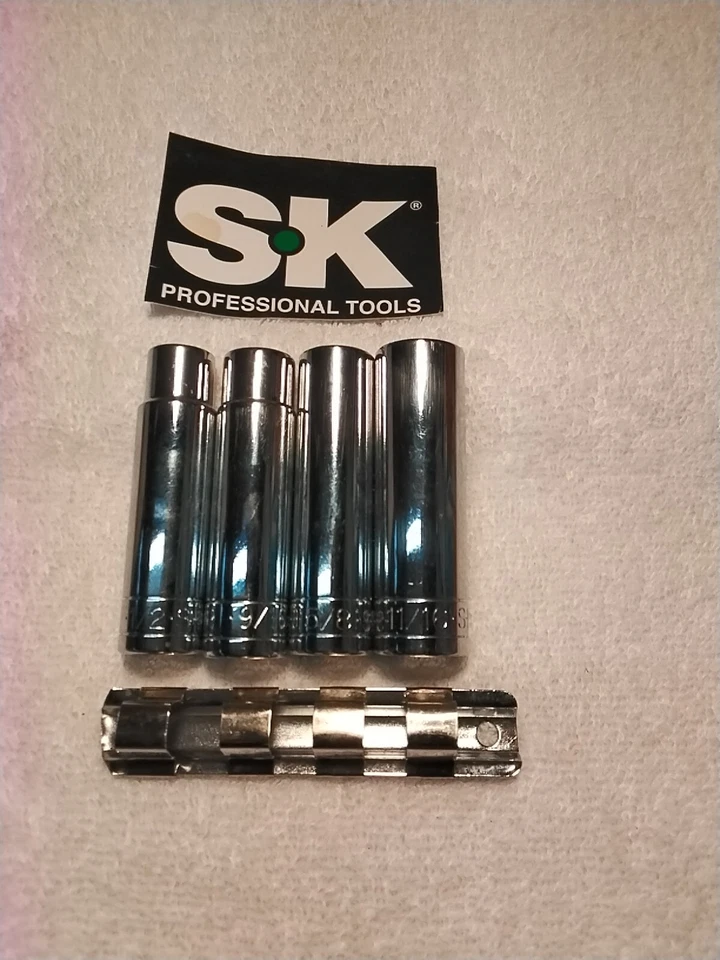 S-K 4pc 1/2" DRIVE DEEP SOCKET SET SAE USA - Image 4 of 4
