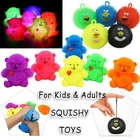 Light Up Flashing Teddy 9cm, Stocking Filler Toy 8cm, Stress Relief Puffer Toys