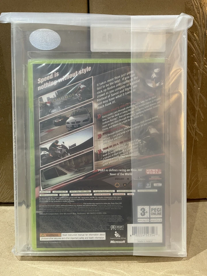 Xbox 360 Project Gotham Racing 4 PGR4 UKG/VGA/WATA Graded 85 NM+ 2007 Sealed - Image 3 of 4