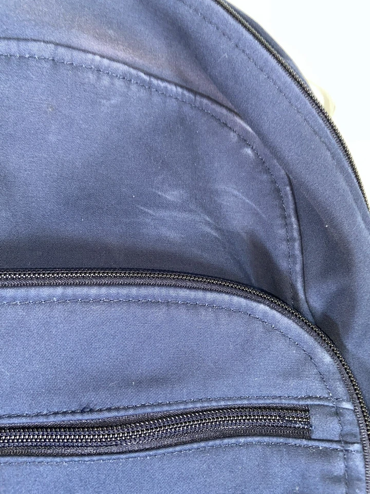 Vera Bradley Women's Cotton Campus Backpack Classic Navy - Recycled Cotton - Изображение 4 из 4