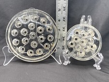 5"  3" Diameter 19 Hole Glass Flower Frogs Used