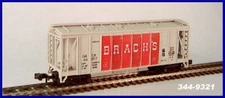 JnJ TRAINS N SCALE RTR #9321 BRACH'S 40' SGL AIR GRAY, END MARKINGS W/CASE