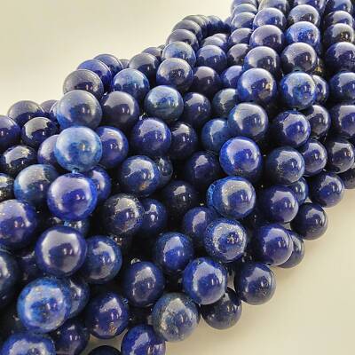 Lapis Lazuli Beads Blue Gemstone Natural Smooth round Stone 4Mm 6Mm 8Mm 10Mm