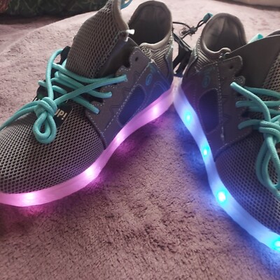 Flashlight USB Rechargeable Color Changing Shoes Girls Size