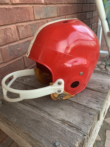 Vintage Kent Federung Football Helm Fahrrad Leder Ohrpolster Chiefs Riddell H - Bild 1 von 20